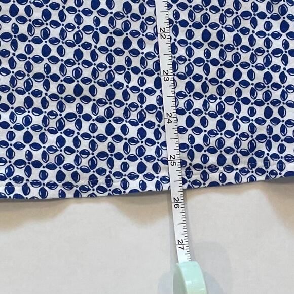 Talbots Cotton Blend Blue & White Geometric Print Pull On, Stretch, A-Line, 2X - Picture 7 of 7